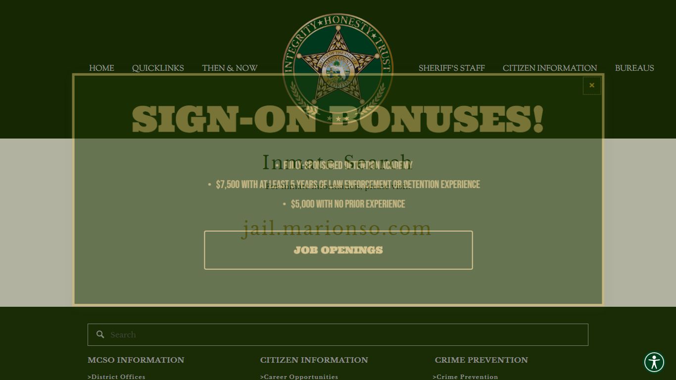 INMATE SEARCH — Marion County Sheriff's Office